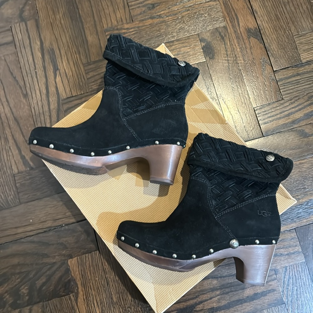 Ugg W Lynnea Arroyo Weave black boots